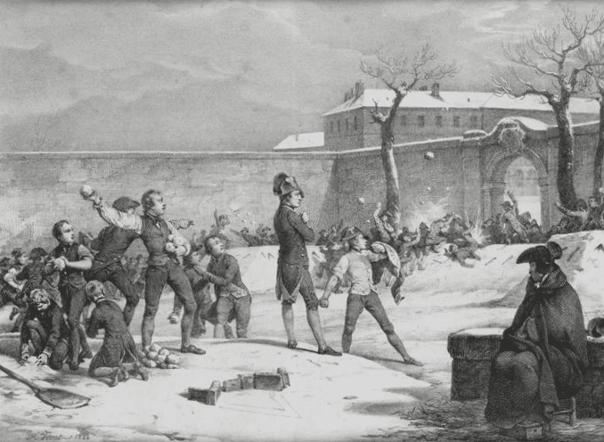 Scene de boule de neige avec Napoléon